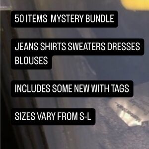 50 pc wholesale clothing lot jeans/shirts/sweaters/dresses/blouses $4000 MRSP